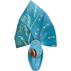 Uovo Lindt con granella e ripieno di caramello salato con praline all'interno 